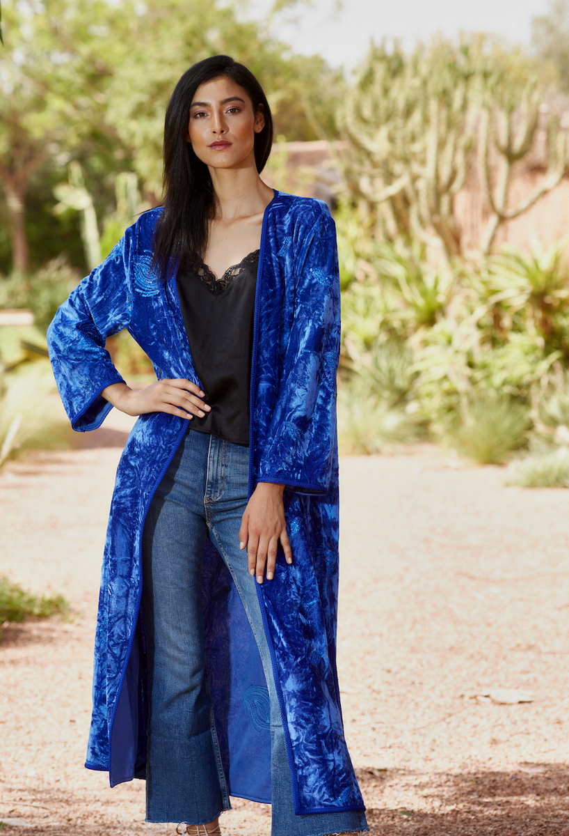 AZILA Electric Blue Kimono – THÏAB