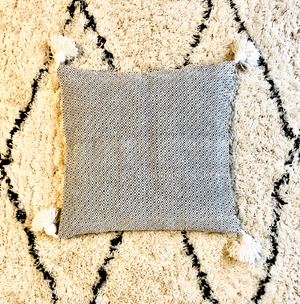 100% cotton hand woven cushion cover -  Black & White